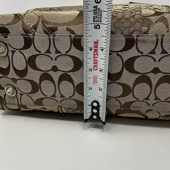 Coach Soho F12317 Signature Patchwork Satchel Vintage Y2K Jacquard C Logo Gold - Picture 8 of 16